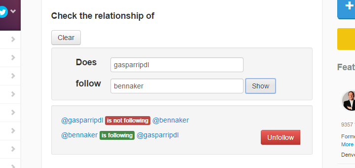 Crowdifire - Relationship Check - Gasparripdl e Bennaker