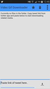 Video Gif Download for Twitter - Schermata iniziale