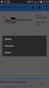 Video Gif Download for Twitter - Opzioni