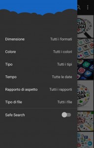 PicFinder - Filtri di ricerca