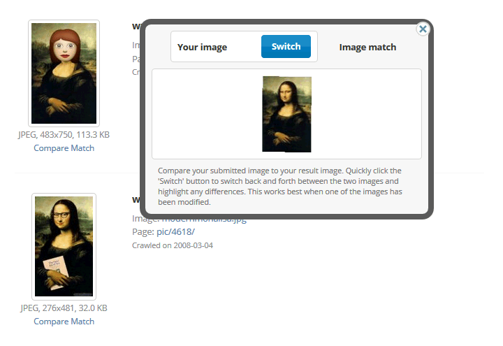 TinEye - Compare Match