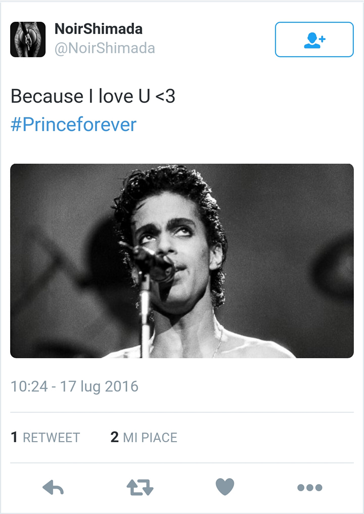 Twitter - NoirShimada Tweet su Prince