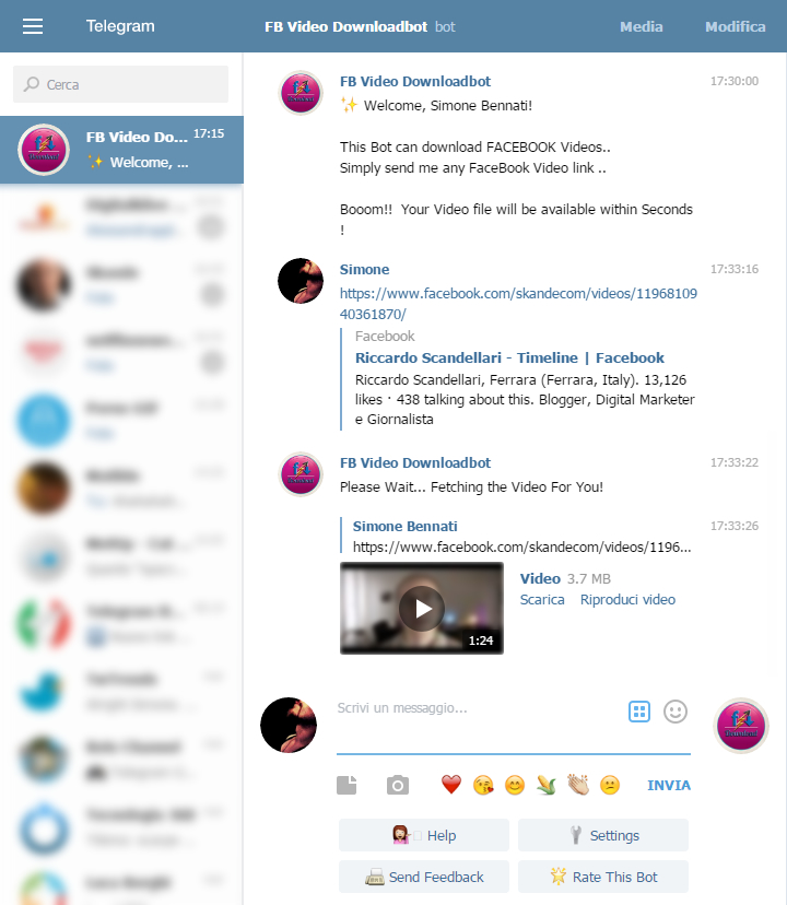 FBvidzBot - Download Video