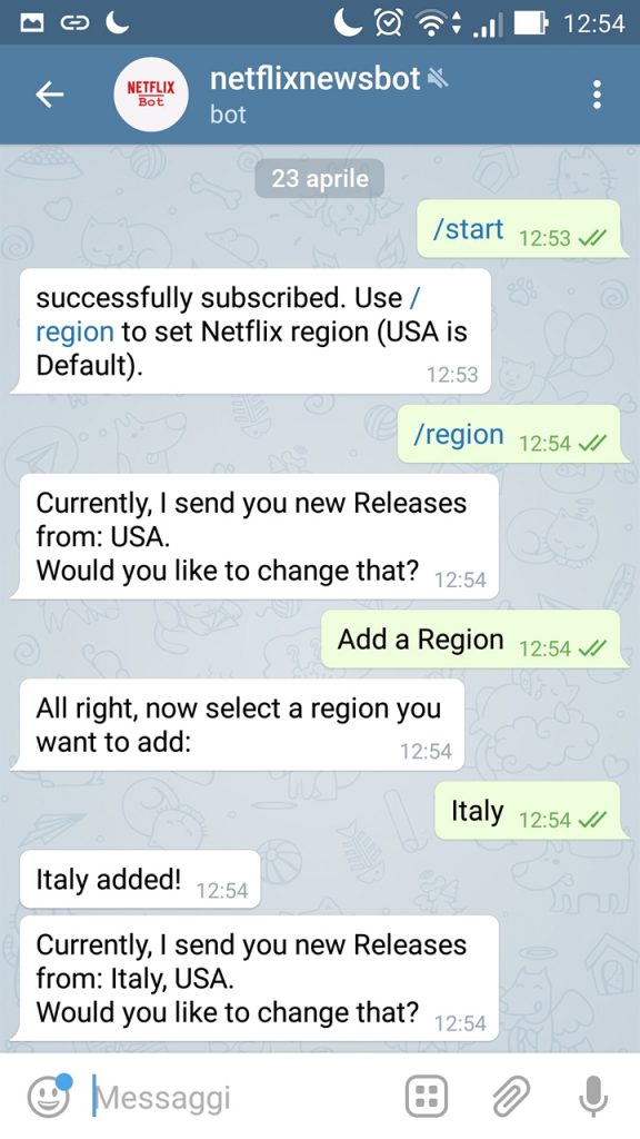 Netflix: ecco il bot di Telegram che ti aggiorna sulle nuove uscite