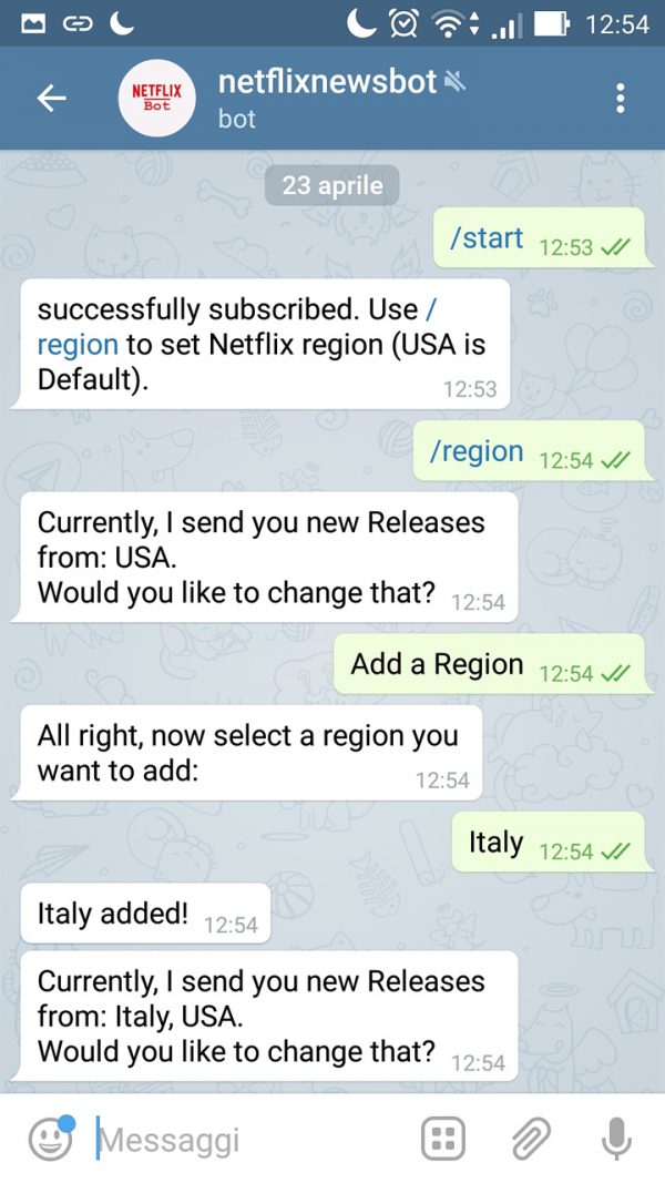 Netflix: ecco il bot di Telegram che ti aggiorna sulle nuove uscite