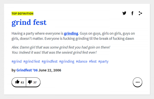 Grind Definition Slang Urban Dictionary