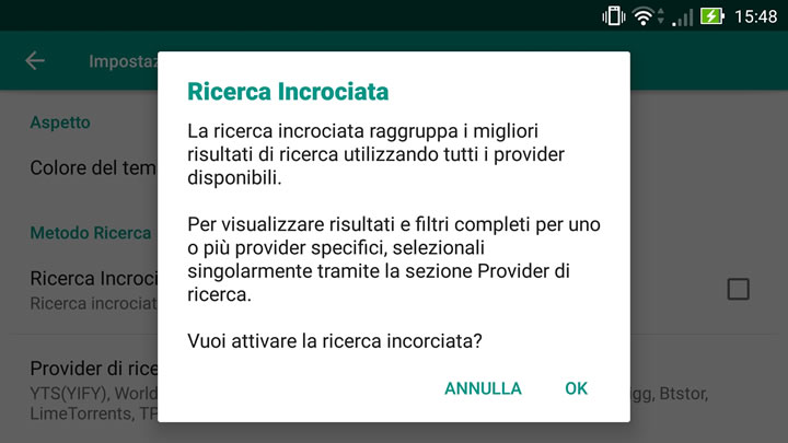 Torrent Search Engine - Ricerca incrociata