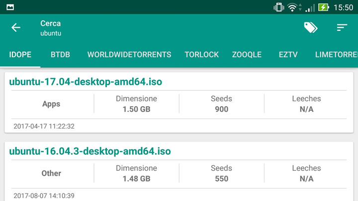 Torrent Search Engine - Risultati di ricerca