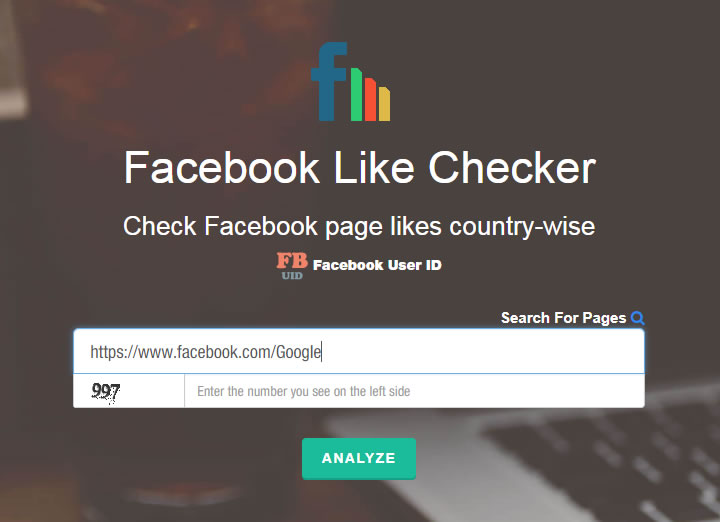 Facebook Like Checker - Homepage