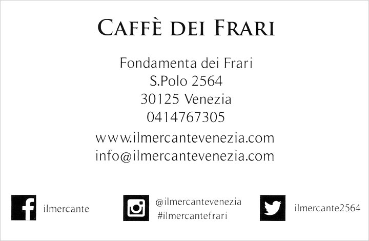 Biglietto da visita - Caffè dei frari