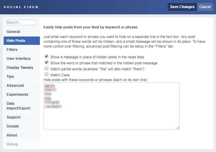 Social Fixer - Hide Posts