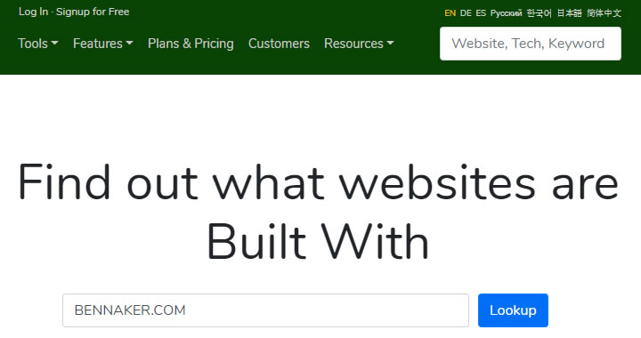 BuiltWith - Homepage