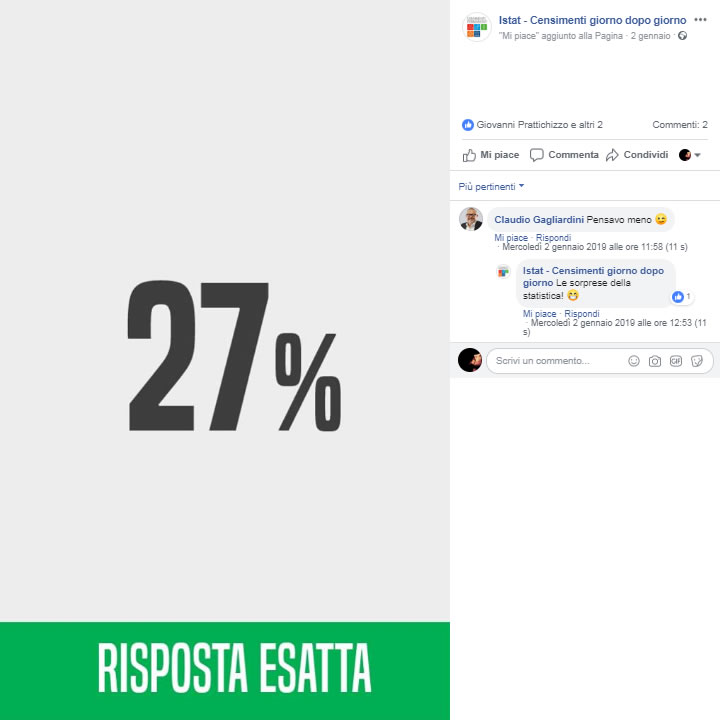 Pagina Facebook Istat - Dettaglio Foto