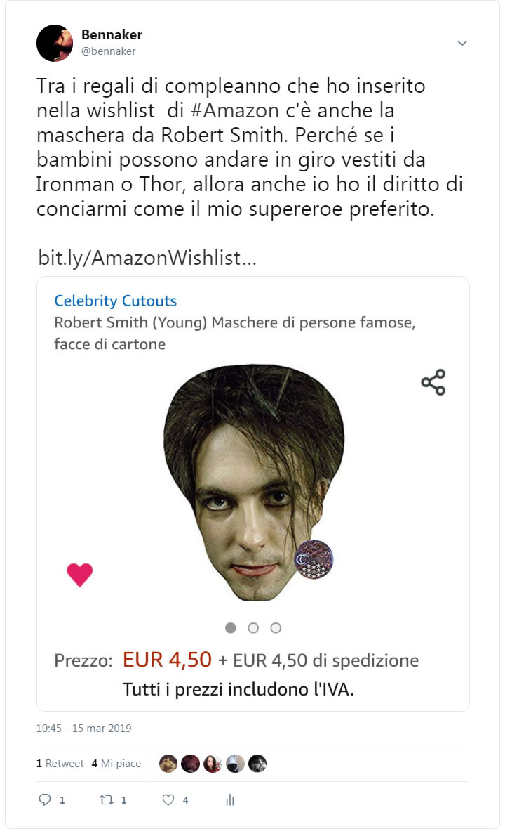 Twitter - Robert Smith Mask