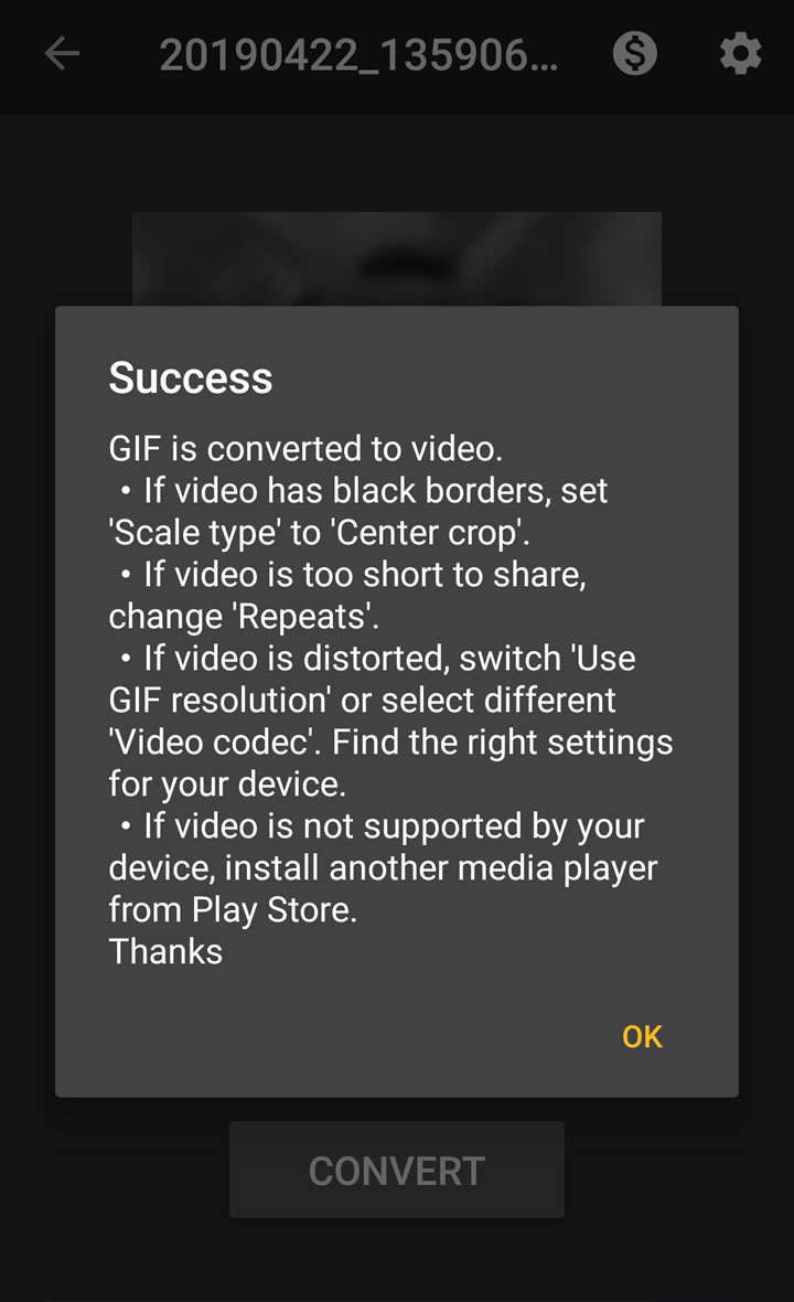 GIF to Video - Infos