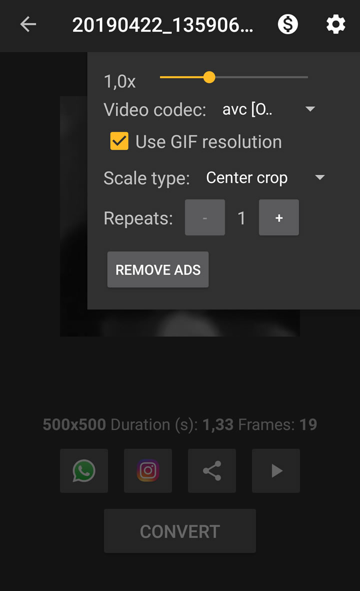 GIF to Video - Optimize conversion