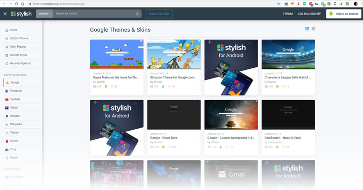Stylish - Google Themes & Skins